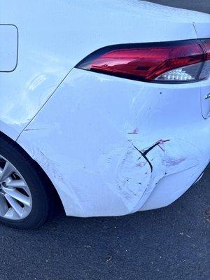 Before repair and paint