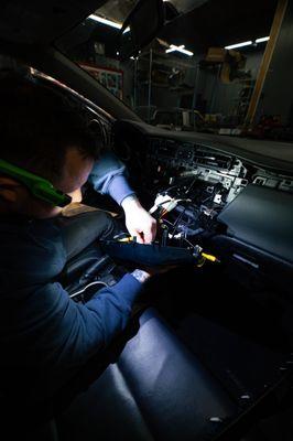 Mid-install in a 2020 Toyota