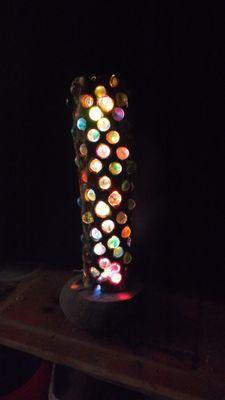 Cholla Cactus with USB powered LED Christmas lights. I sell them at Snowbird RV parks.