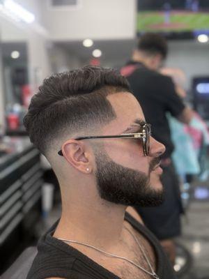Undercut fade beard