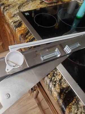 We had to grab all these parts at the bottom of our dishwasher after he was "finished".