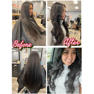 Was nervous about cutting my hair but Linh was amazing. She took the time to cut, then style until I was 100% satisfied.