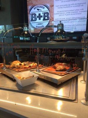 Butcher Block Area - Menu and pricing on screen