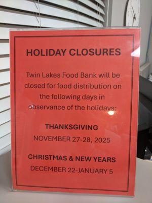 Twin Lakes Food Bank