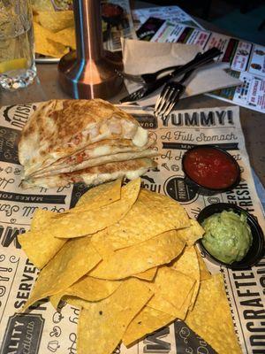 Lobster and shrimp quesadilla