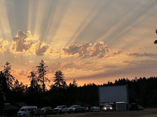 Watching the sunset before the drive-in movie 2024