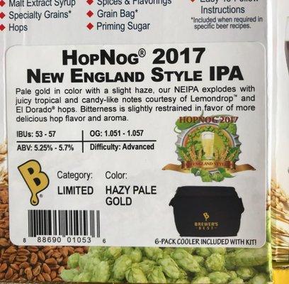 Our newest extract kit - HopNog 2017!