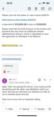 Billing dispute no response