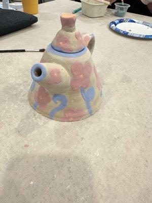Handmade tea pot
