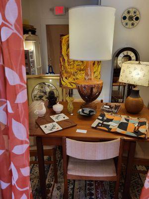 Placemats on a great Danish Apartment size teak table