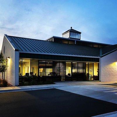 Southeast corner of a newly renovated Prime Meridian Bank (Timberlane)