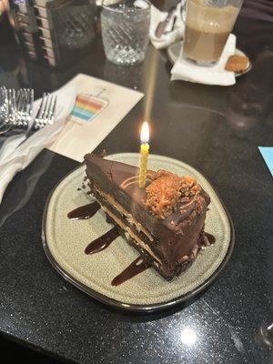 Chocolate and peanut butter cake