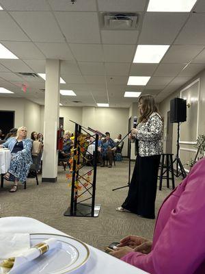 Rose Sambrook ministering to a ladies event at Citygate Atlanta