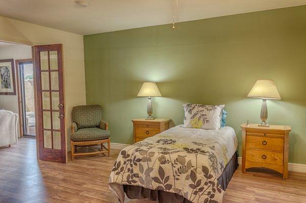 Private and shared rooms