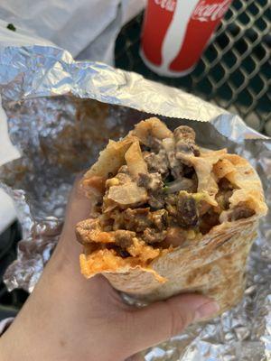 Super burrito with steak!
