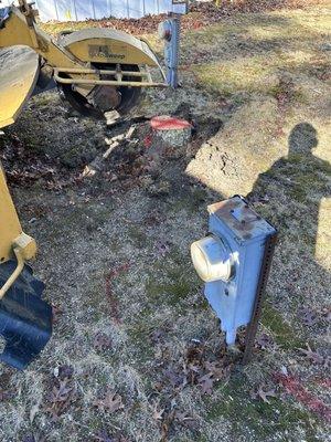 Close proximity to underground wires