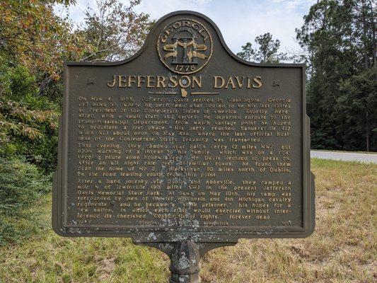 Jefferson Davis Historical Marker