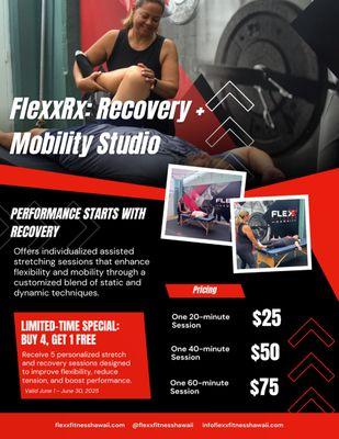 New offering for stretch and flexibility sessions!