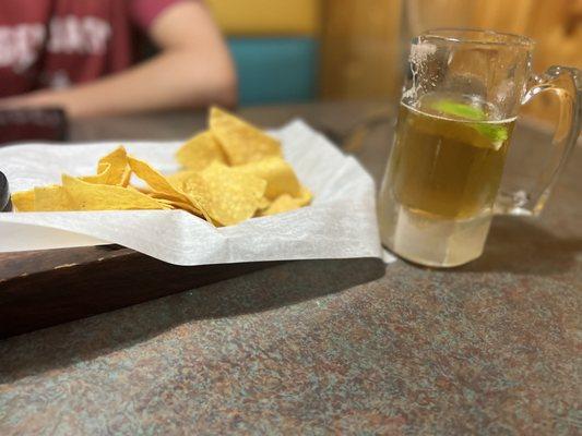 Chips and a cold one