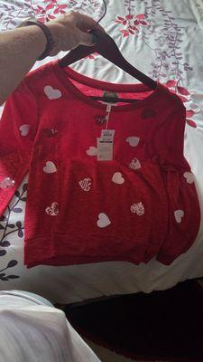 Cute lightweight sweater for VDay