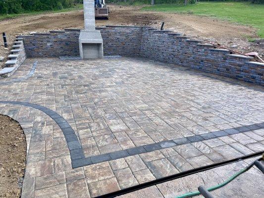 Patio and Retaining Wall