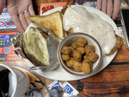 Chicken fried chicken! Yum!