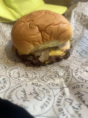 The Main Event burger- sloppy and delicious