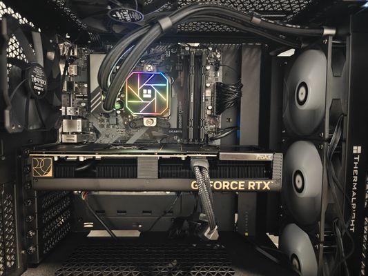 Gaming computer ready to bring to a client's house!
