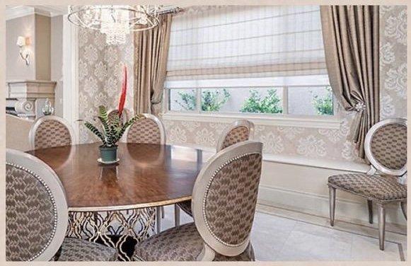 Dining Room design & window treatments