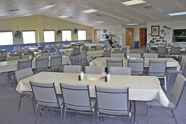 One of the main gathering places, the Dining Room is used for serving guests meals as well as hosting banquets and receptions.