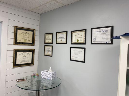 Lots of education between the two of us