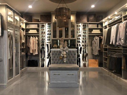 Our beautiful boutique closet in our showroom