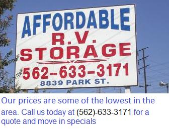 Affordable Rv Storage
