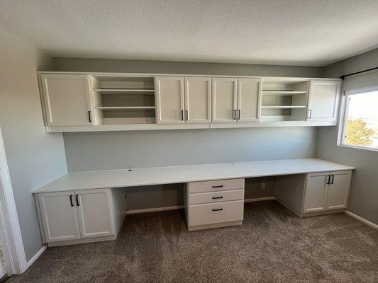 Built in office unit and cabinets