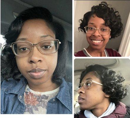 What I asked for vs what I got :-/ for $115.. this pic was taken in the car directly after the appointment. It was worse once I got home