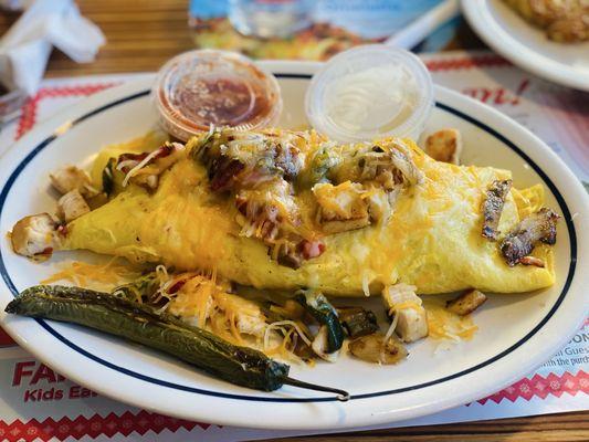 Chicken Fajita Omelette