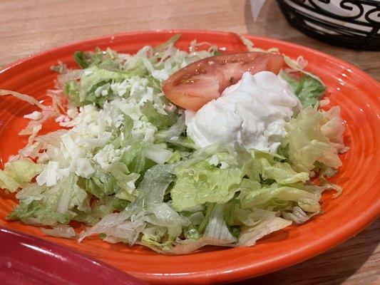 Asked for a side with lettuce & tomato :)