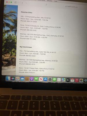 Hawaii site of Dispensaries