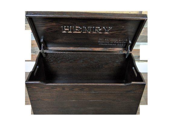 Palmer Storage Chest (engraved). Can be used as a toy chest, blanket chest (cedar bottom optional), etc.