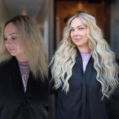 Real life Barbie wearing 2 rows of 22" NBR