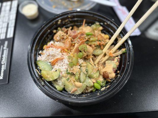 My Poke Bowl Protein Ahi Tuna & Salmon yum!