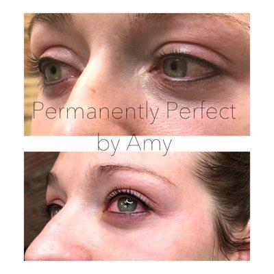 Touched up top and bottom eyeliner.