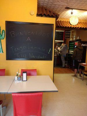 Seating area for ~12 people