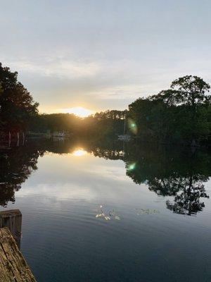 Another sunset view from the fishing spot 20 foot from hotel. The boat ramp is just to the right.
