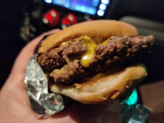 Double cheeseburger. Get it.
