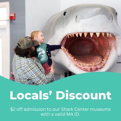 We are celebrating Locals' Summer with a locals discount! MA residents will receive a $2 Discount valid September 5th through the 29th.