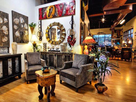 Find Us in Carefree on Hum Road for a variety of unique Accent Pieces, Art, Mirrors, Lamps, Shades, and so much more!