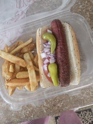 What you get. Zoom in to see the dry blistering hot dog.