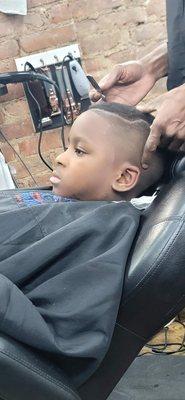 Photo of the haircut my son loved done by Mo.