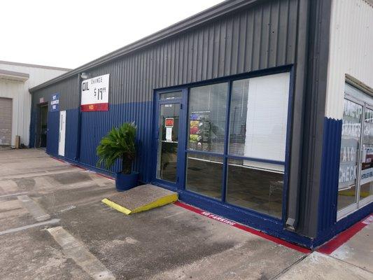 Front side of the shop